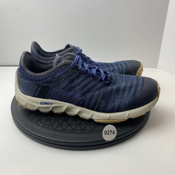 Brooks Pure Grit 8 Womens Size 10 1203011B098 Blue Trail Running Shoes - Picture 1 of 8